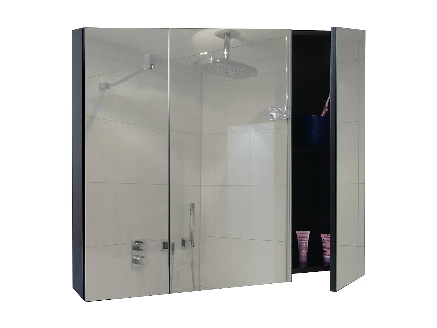 Szafka z lustrem MCW-B19b,  czarny