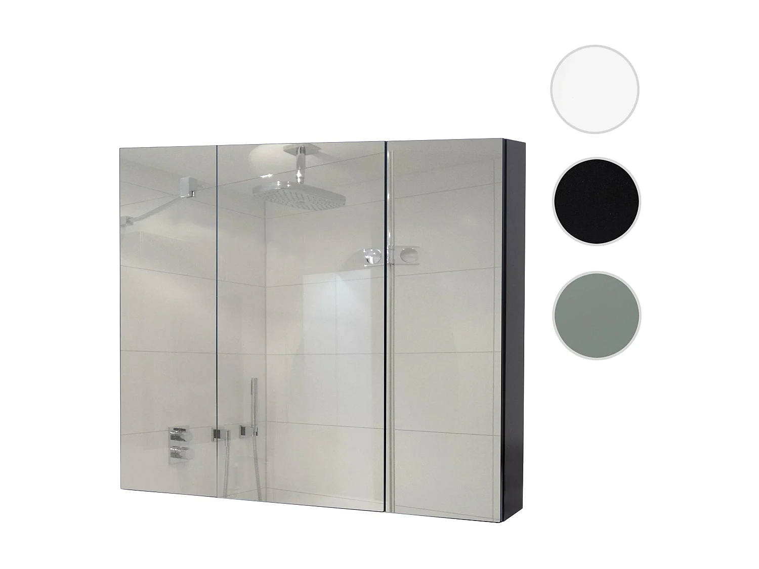 Szafka z lustrem MCW-B19b,  czarny