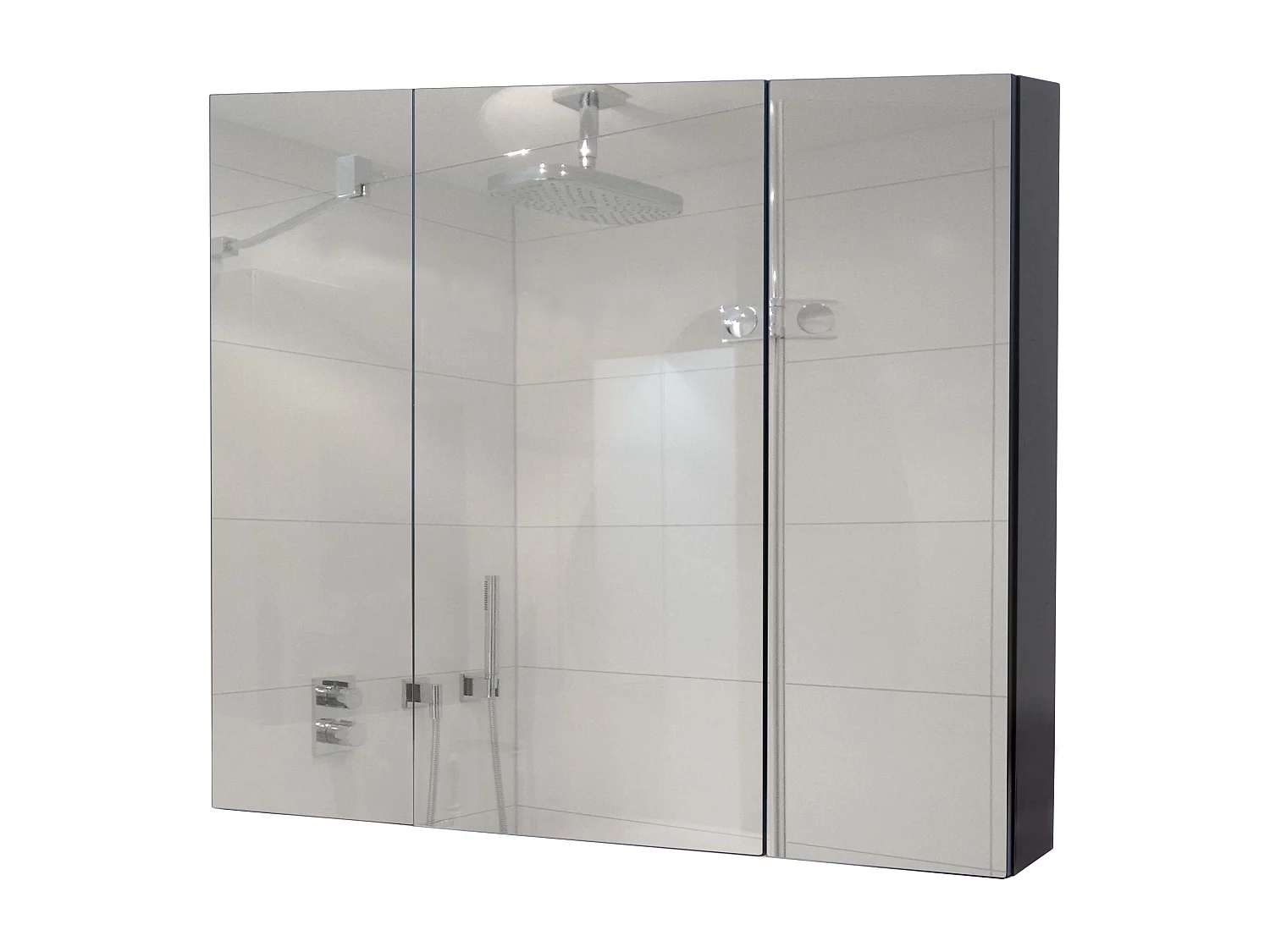 Spiegelschrank MCW-B19b, Schwarz