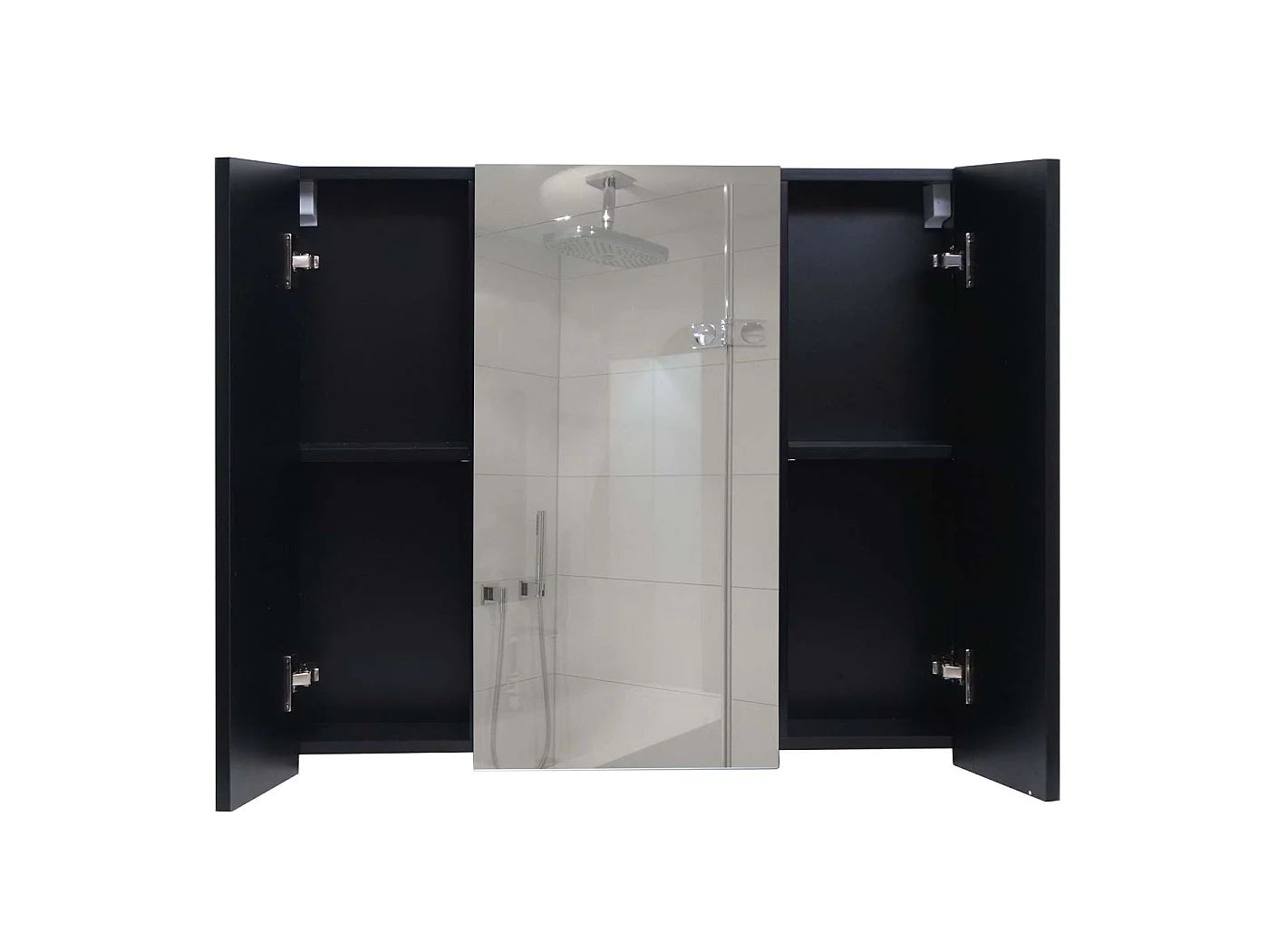 Spiegelschrank MCW-B19b, Schwarz