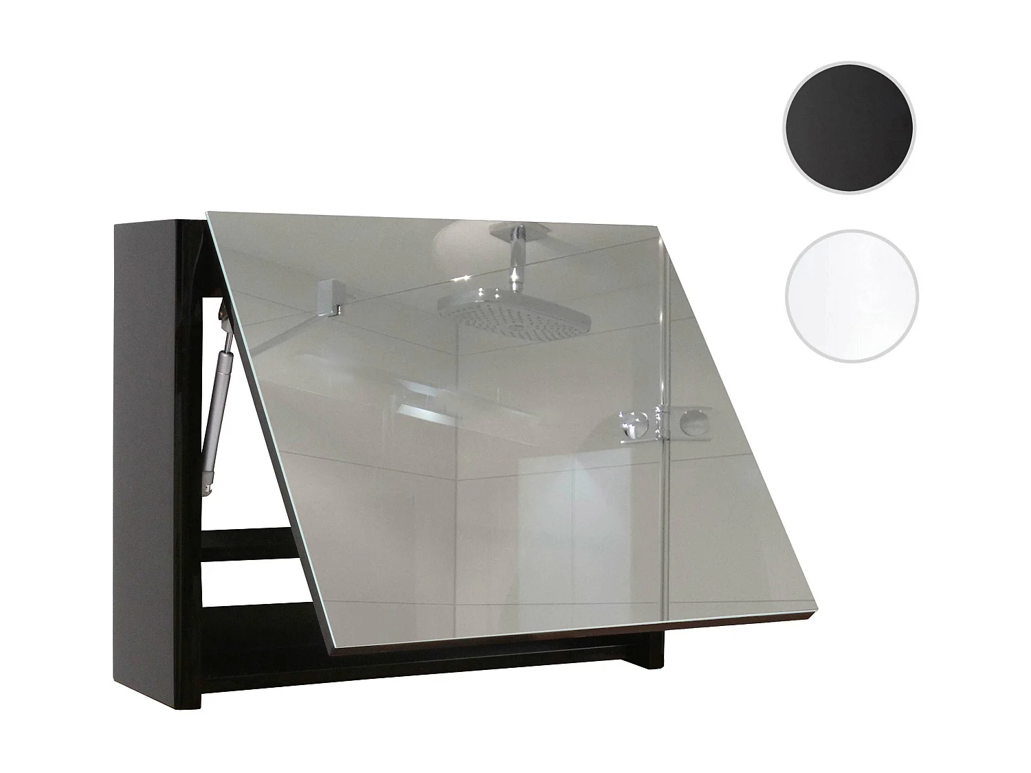 Spiegelschrank MCW-B19, Schwarz