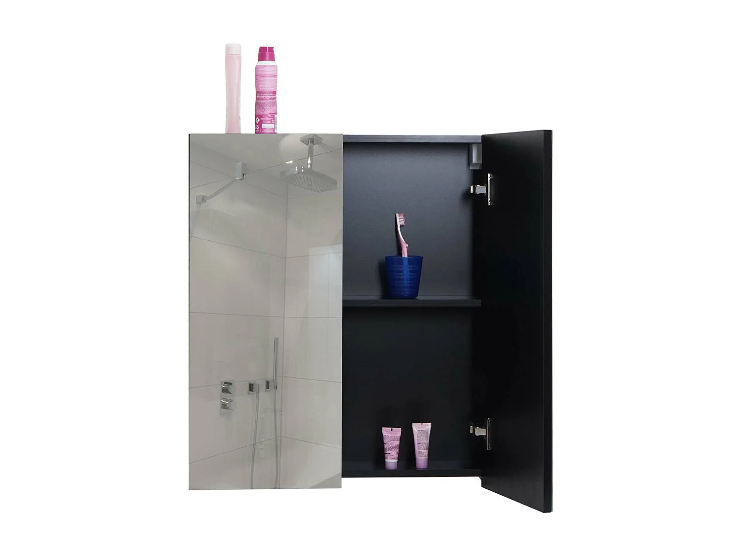 Spiegelkast MCW-B19b,  zwart