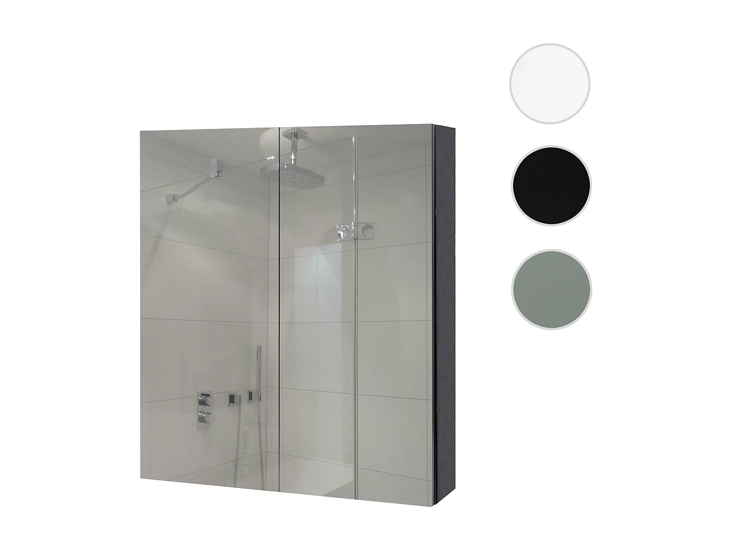 Spiegelkast MCW-B19b,  zwart