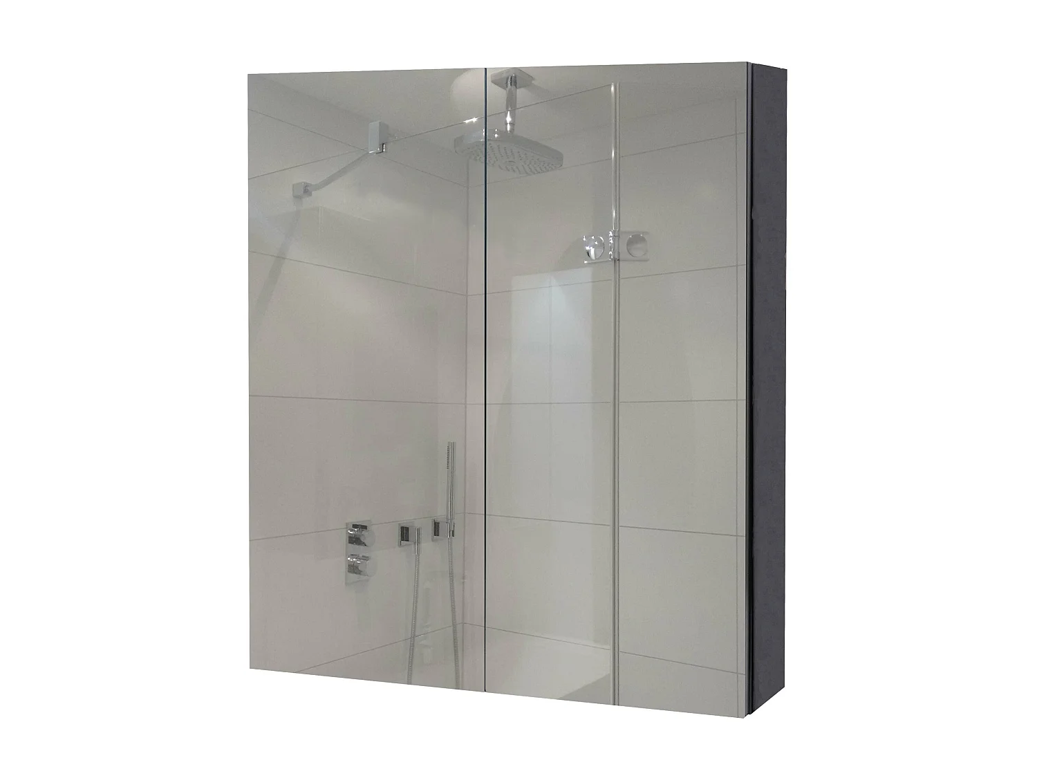 Szafka z lustrem MCW-B19b,  czarny