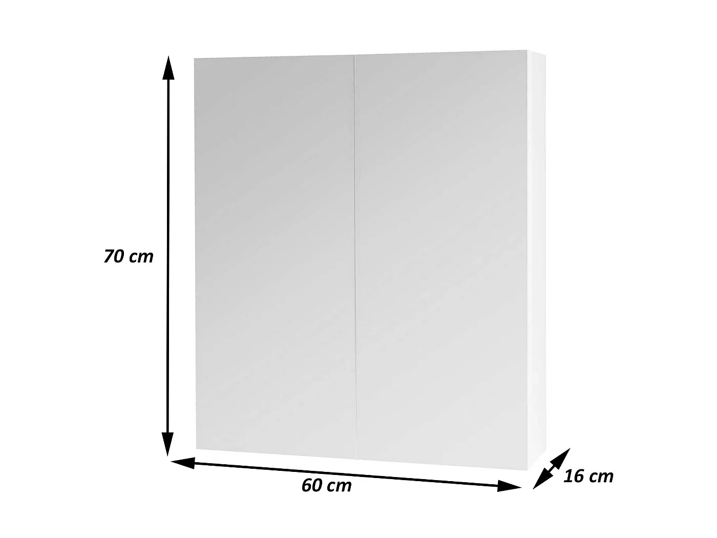 Spiegelkast MCW-B19b,  zwart