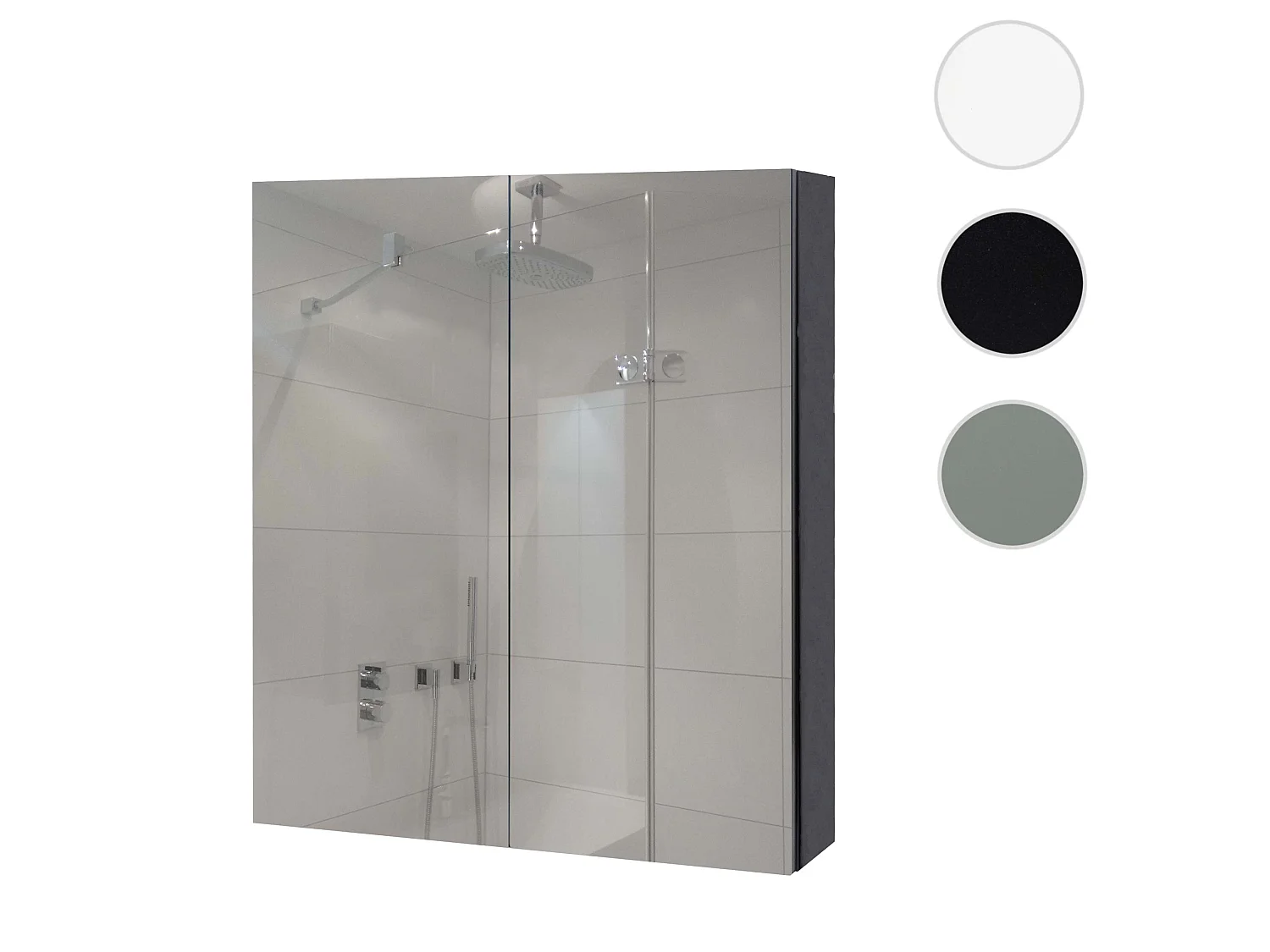 Spiegelkast MCW-B19b,  zwart