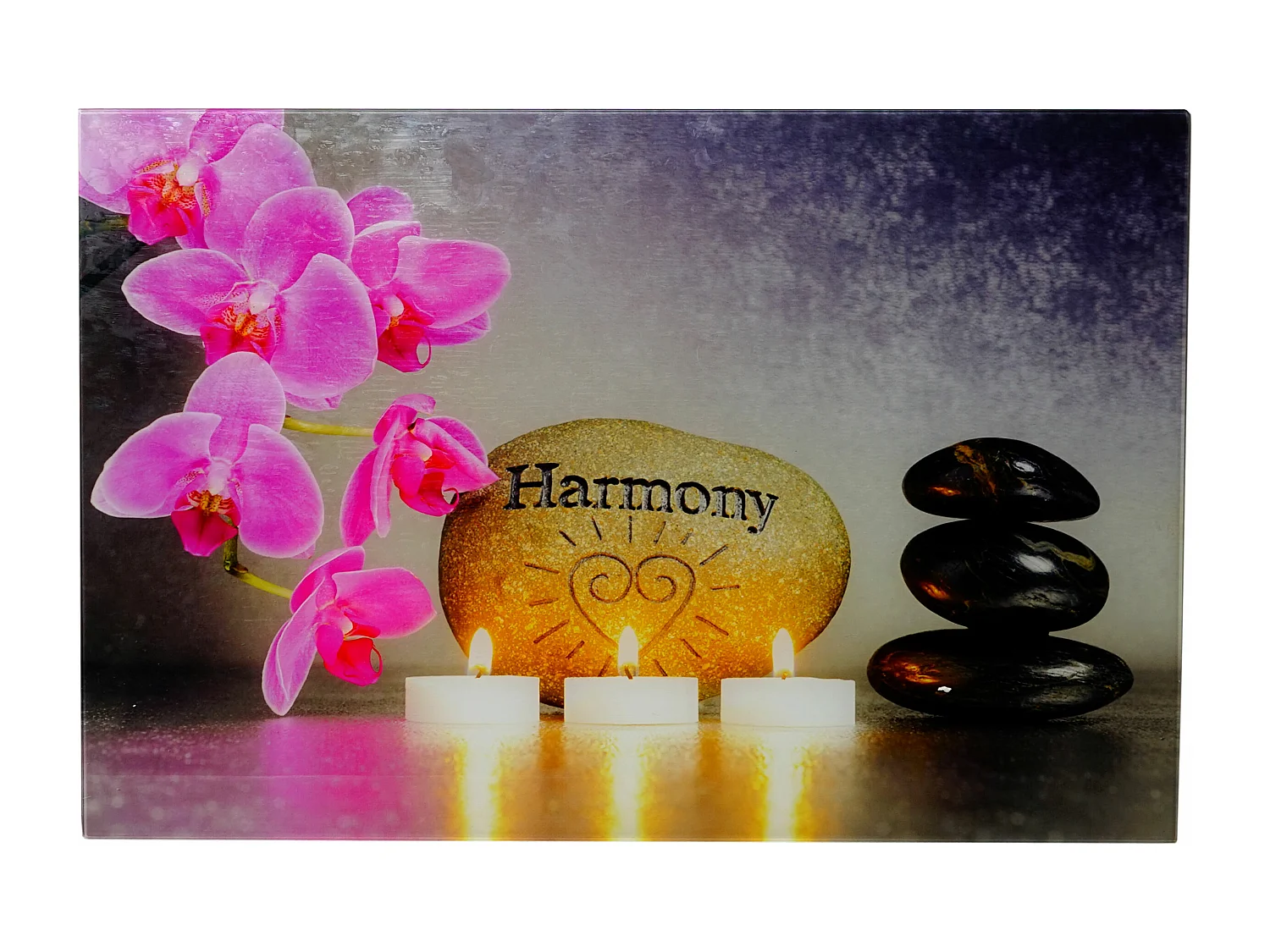 Glazen wanddecoratie T117 Orchidee,  Harmony