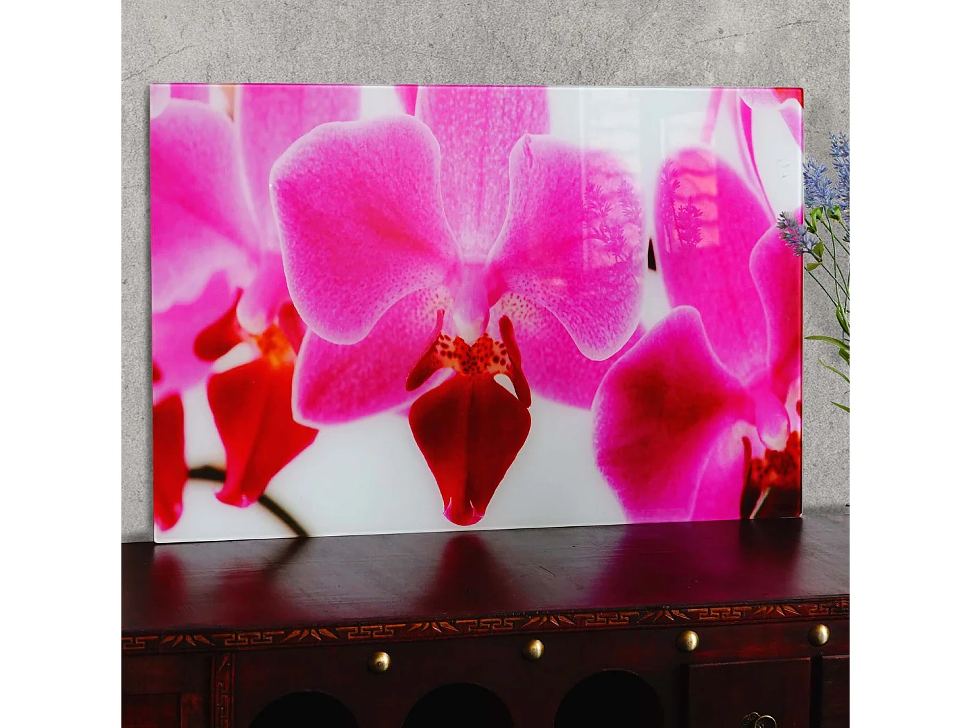 Glazen wanddecoratie T117 Orchidee,  Orchidee