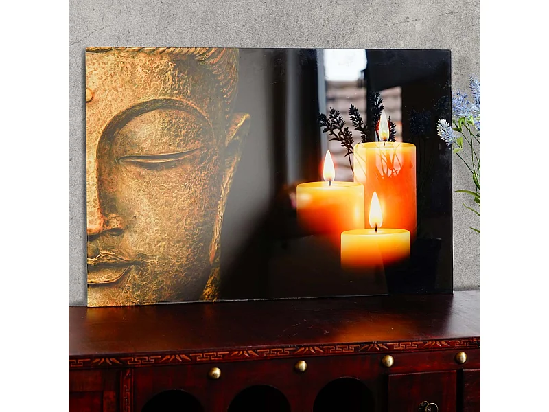 Obraz szklany T117 Orchidea,  Budda