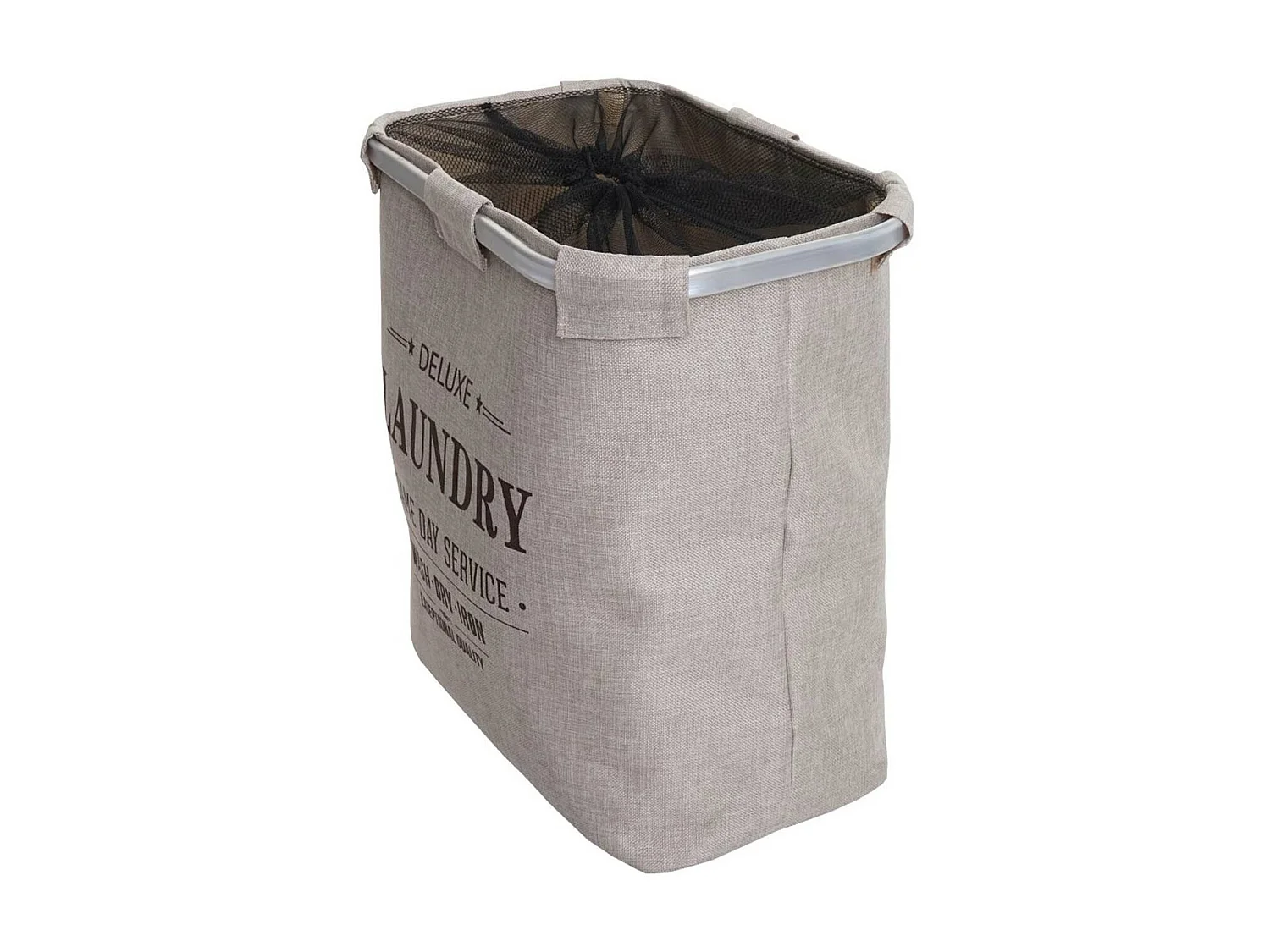 Kosz na pranie MCW-C34 z siatką 82l,  beżowy