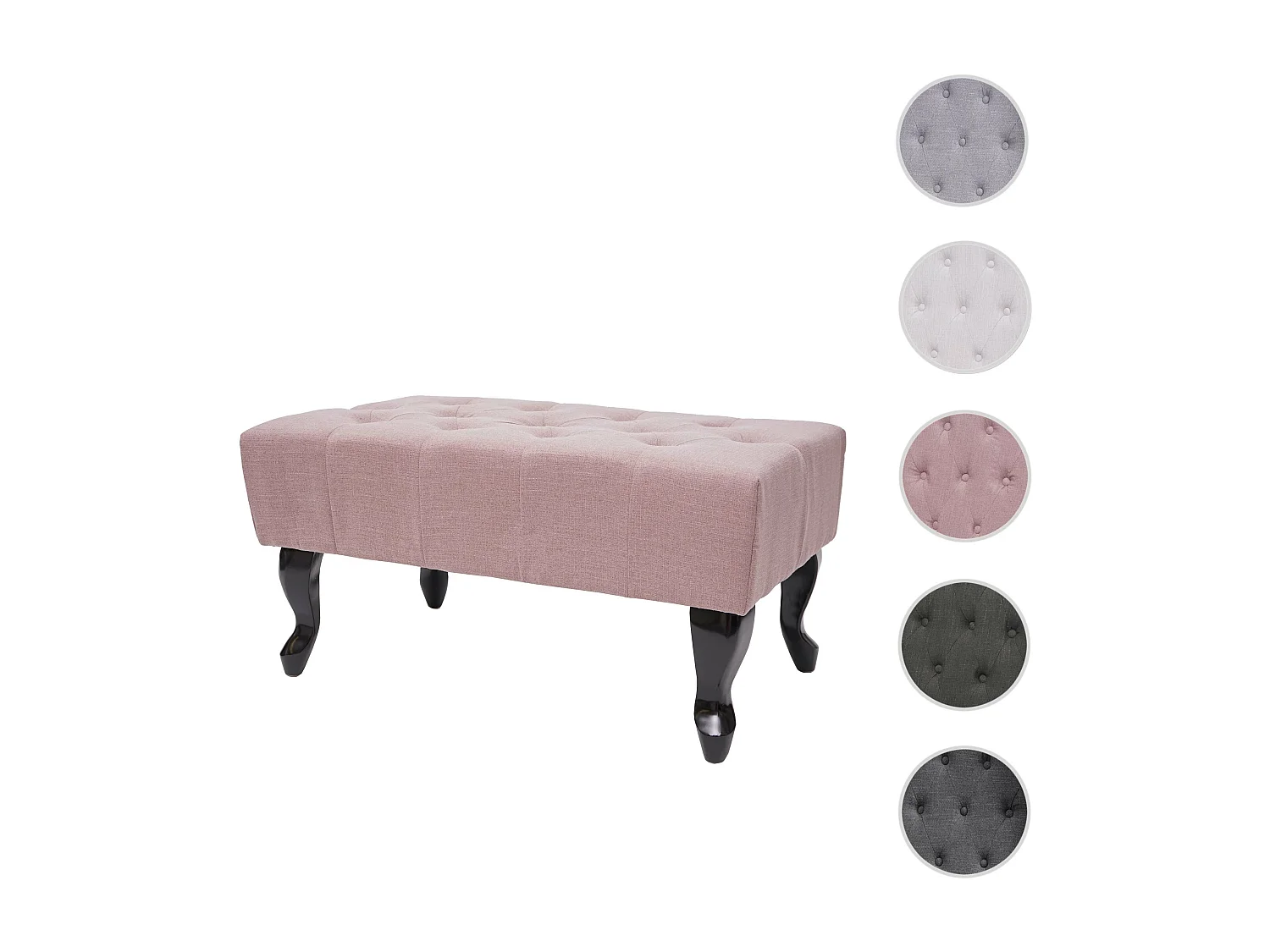 Ottomane Oxford Wasserabweisend, Vintage rosa