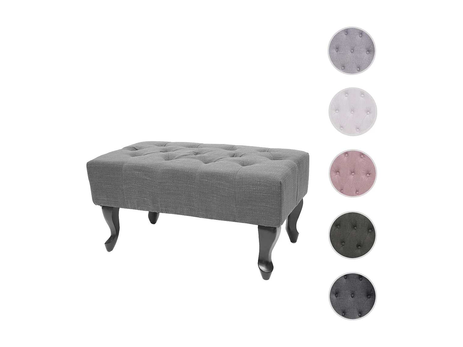 Otomana Oxford wodoodporna,  ciemnoszary