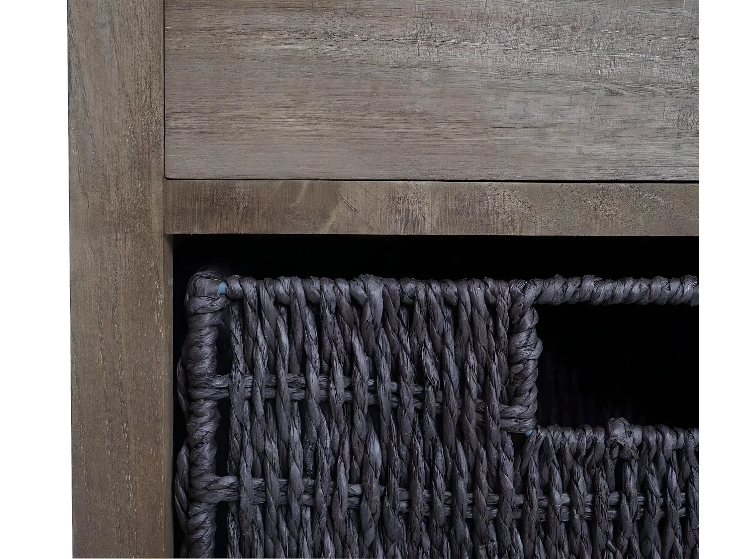 Kommode MCW-K84 mit Körben, Dunkelbraun, Körbe dunkelbraun