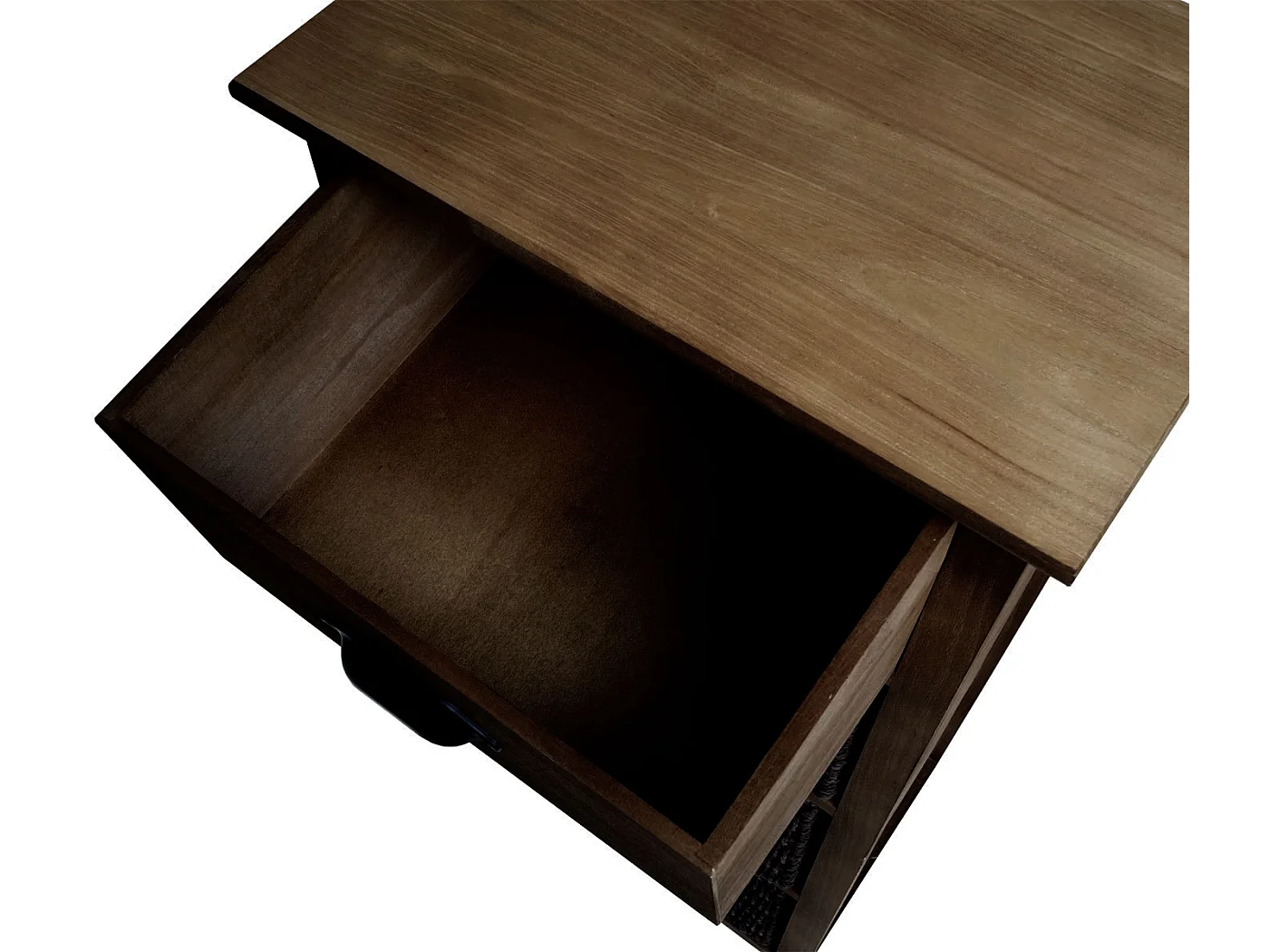 Komoda MCW-K84 z szufladami i koszykami,  ciemny brąz, kosze ciemny brąz