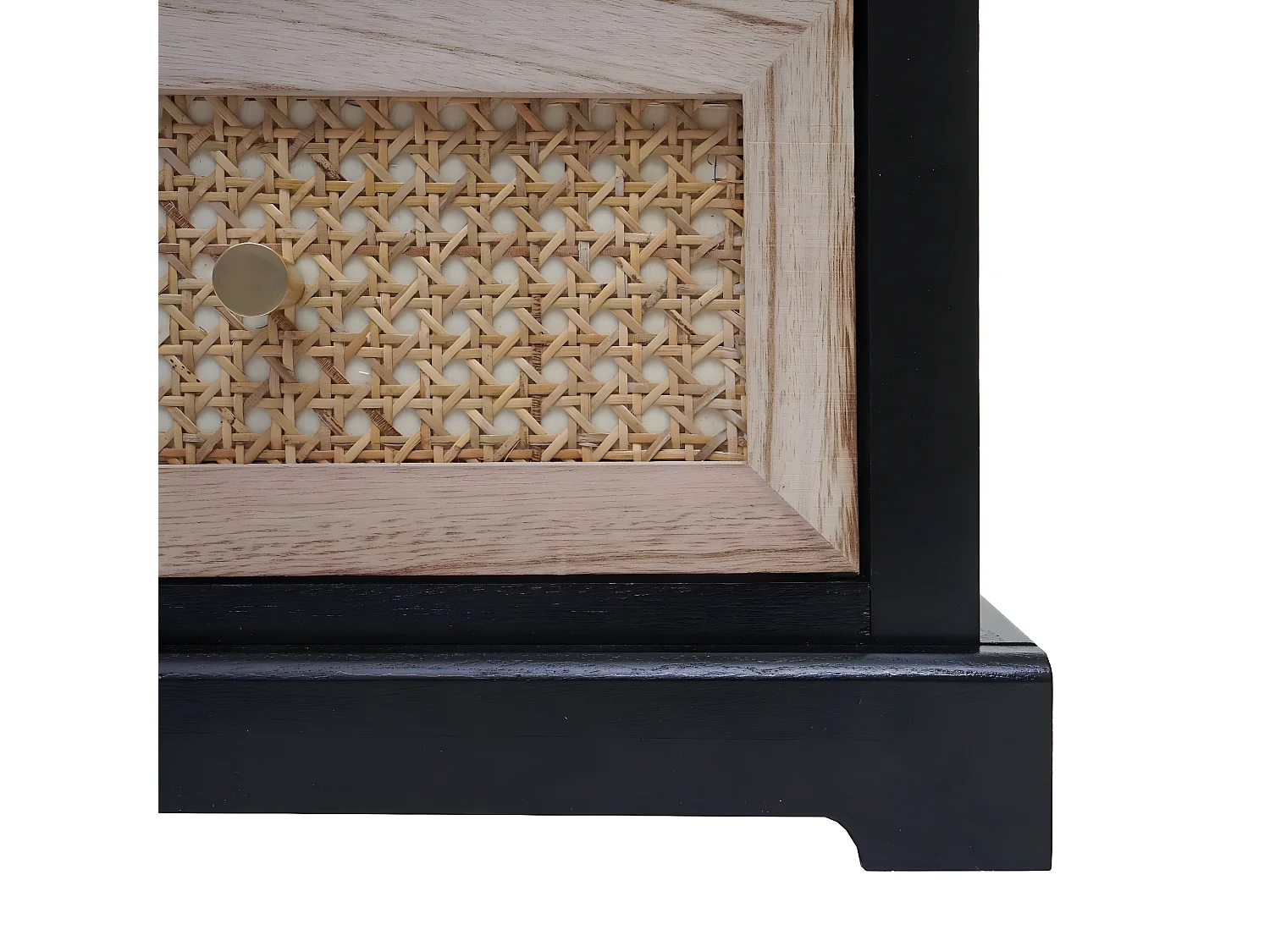 Ladekast MCW-K87,  zwart, natuurlijke kleur