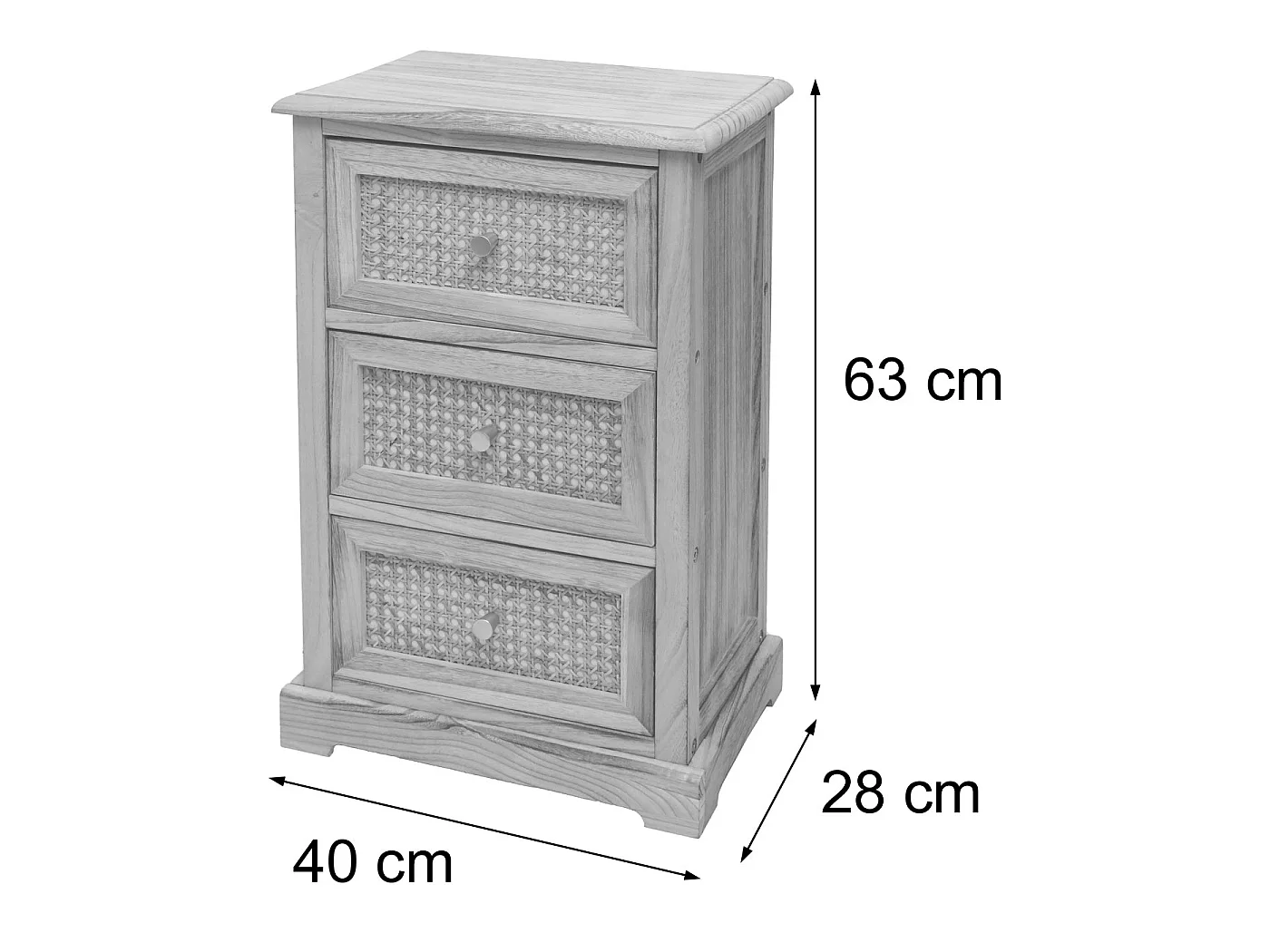 Kommode MCW-K87, Schwarz, naturfarben