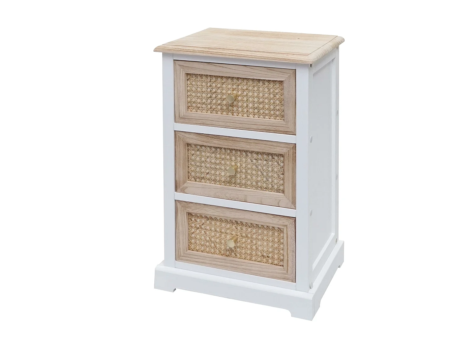 Ladekast MCW-K87,  wit, natuurlijke kleur