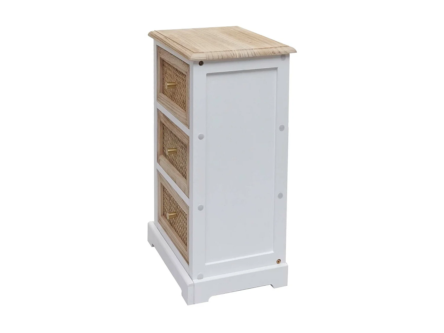 Ladekast MCW-K87,  wit, natuurlijke kleur