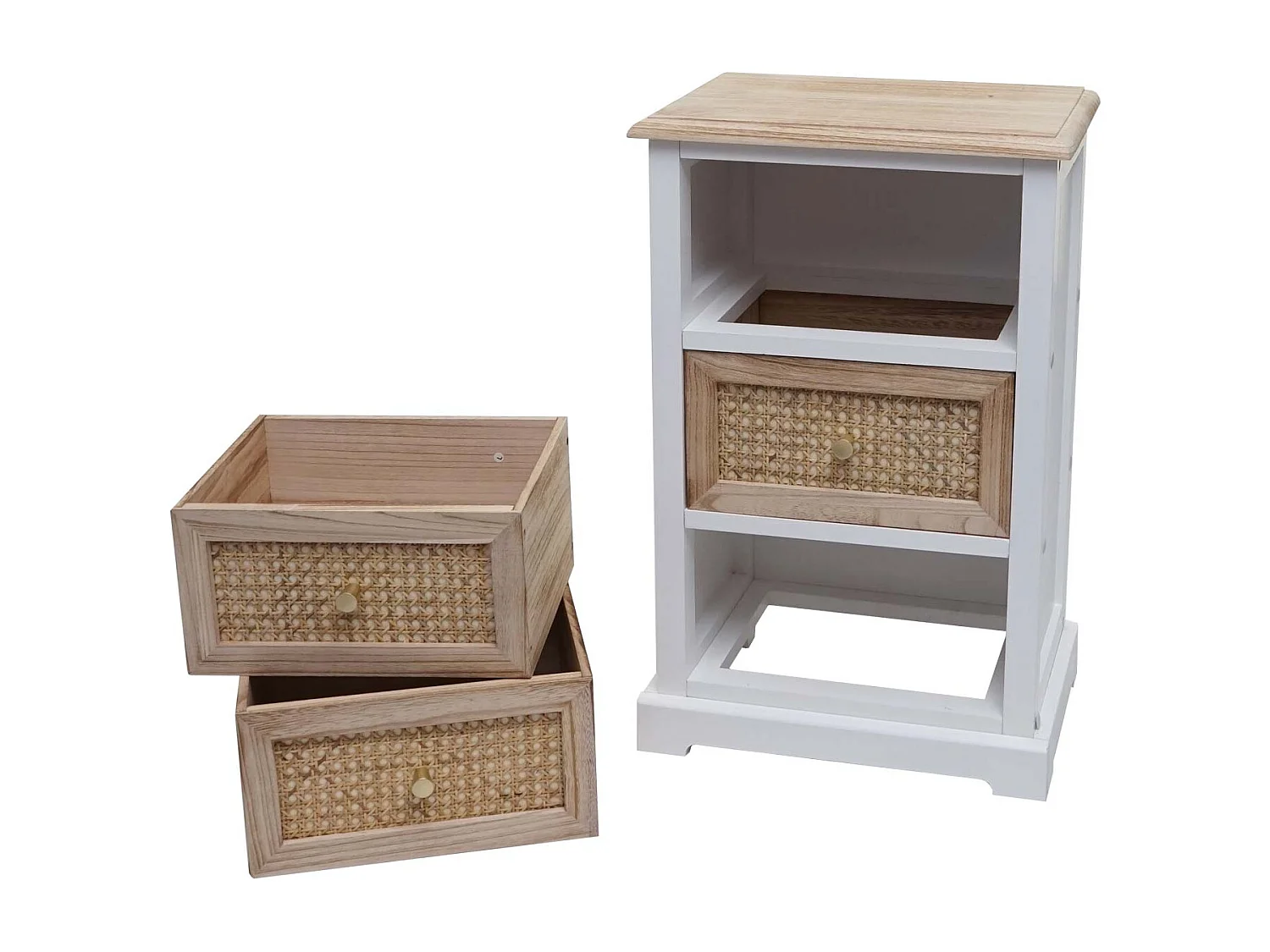 Commode MCW-K87,  wit, natuurlijke kleur