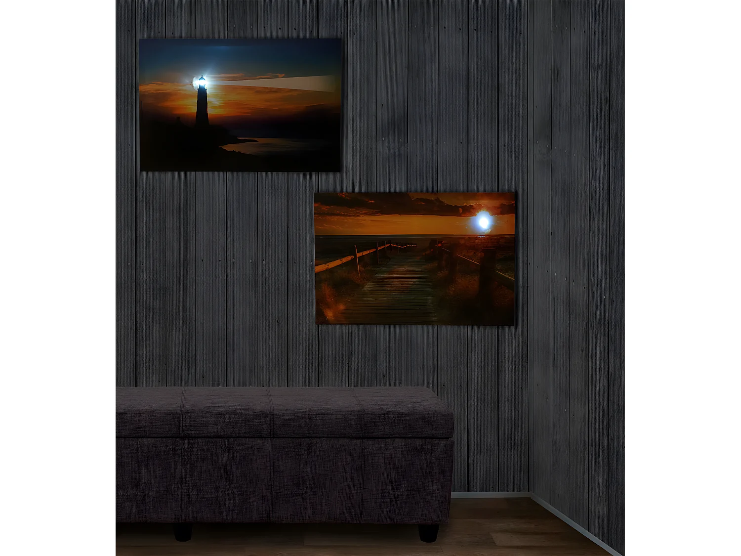 LED-Bild Sea (2er Set), Sea