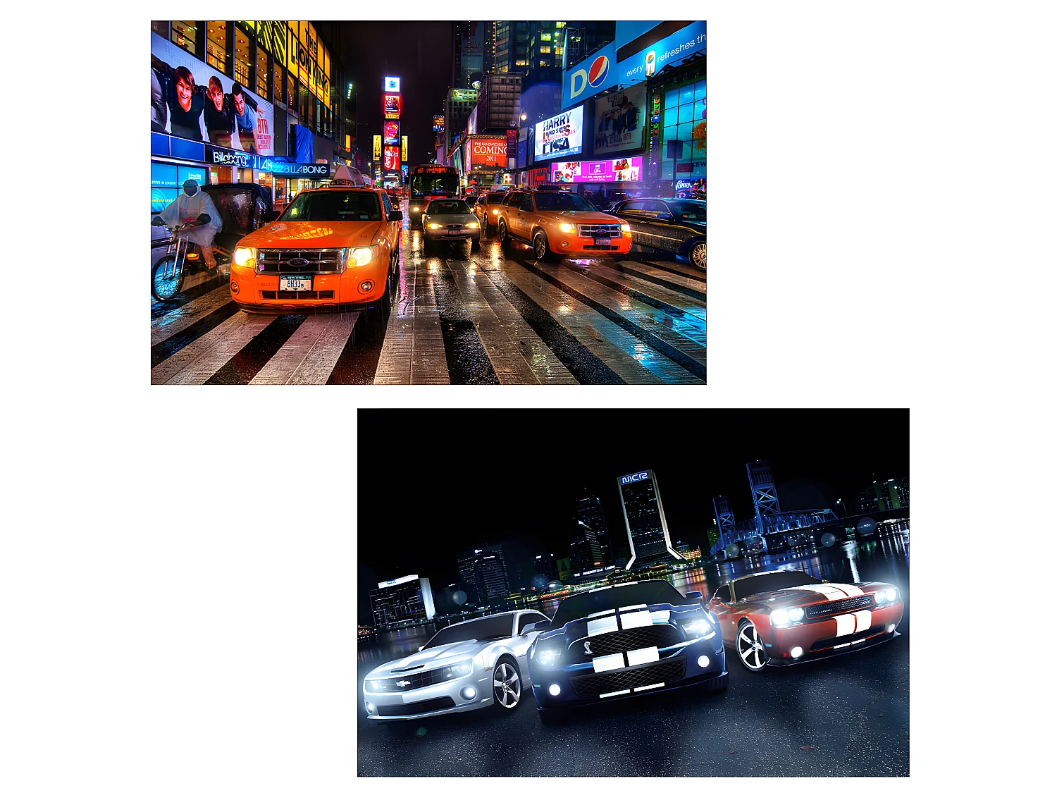 LED-Bild Cars (2er Set), Cars