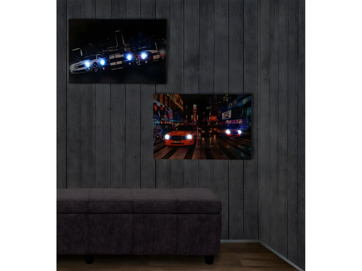 LED-Bild Cars (2er Set), Cars