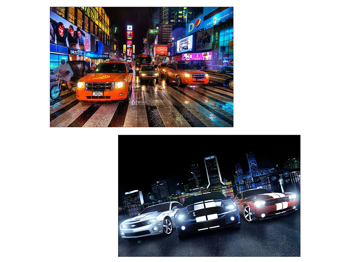 LED-Bild Cars (2er Set), Cars