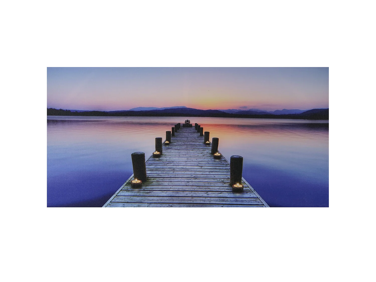 LED-Bild Steg flackernd, 110x55cm Steg, flackernd