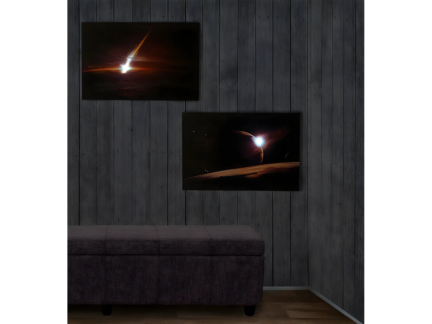 LED-Bild Planet (2er Set), Planet