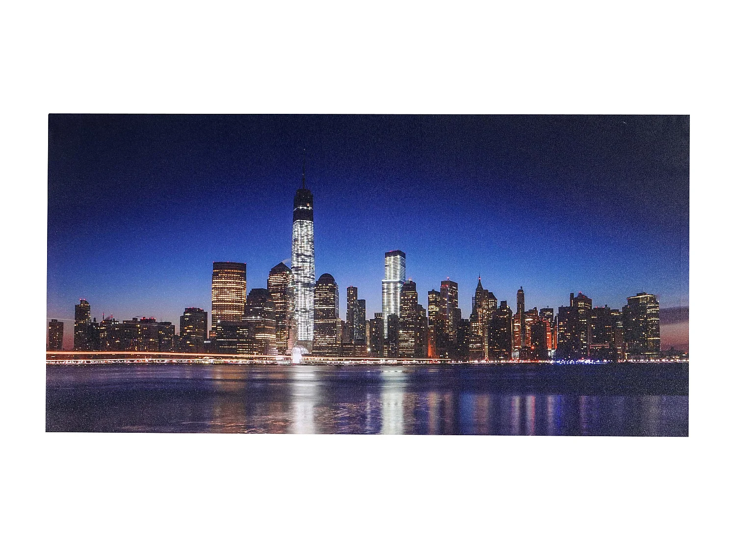 LED-Bild mit Timer Eiffelturm, 100x50cm One World Trade Center, flackernd