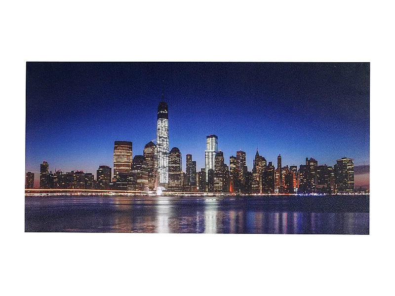 LED-Bild mit Timer Eiffelturm, 100x50cm One World Trade Center, flackernd