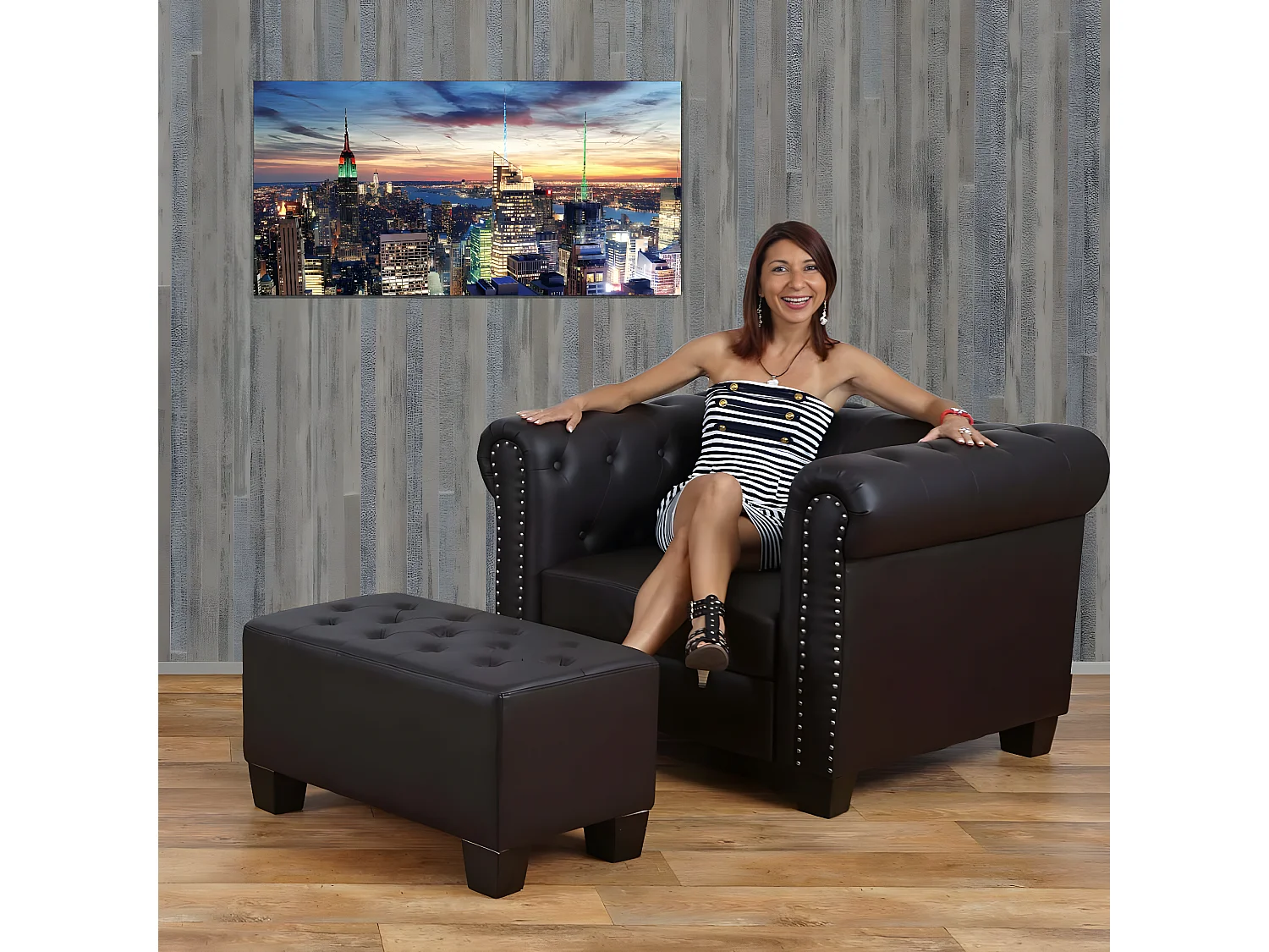 LED-Bild New York flackernd, 100x50cm New York, flackernd