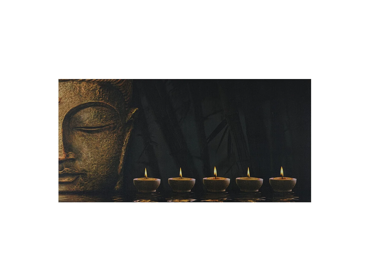 LED-Bild Buddha flackernd, 110x55cm Buddha, flackernd