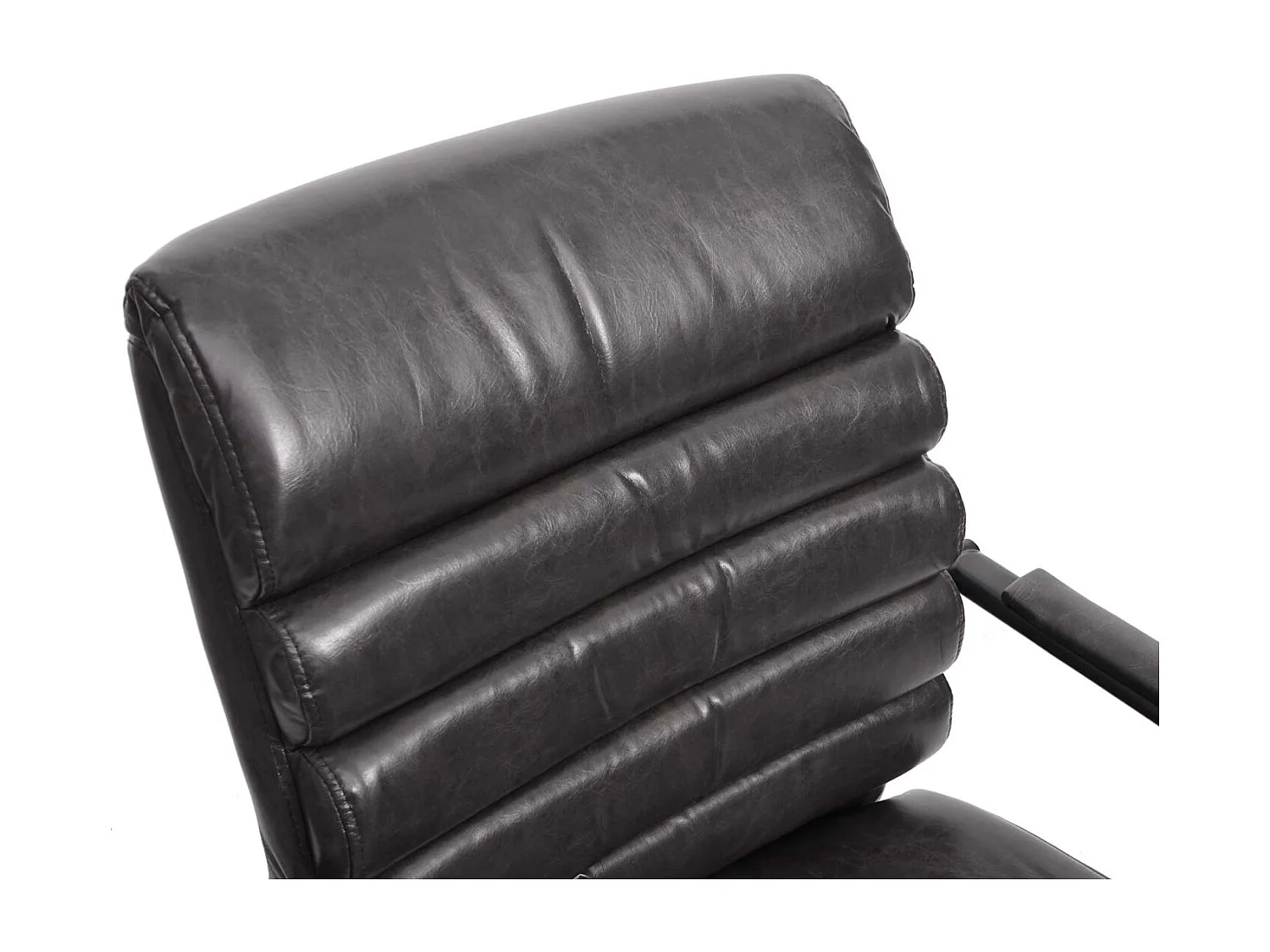 Conferentiestoel MCW-H31 (set van 6),  Kunstleer zwart