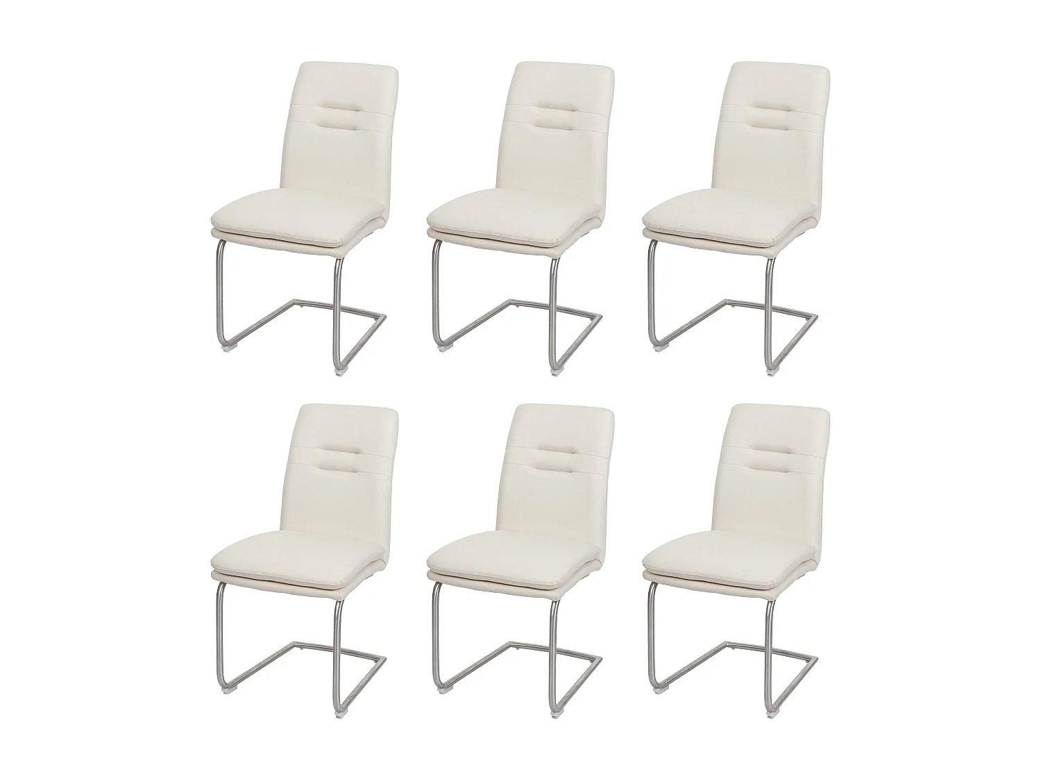 Chaise de salle à manger MCW-H70 (lot de 6),  crème-beige