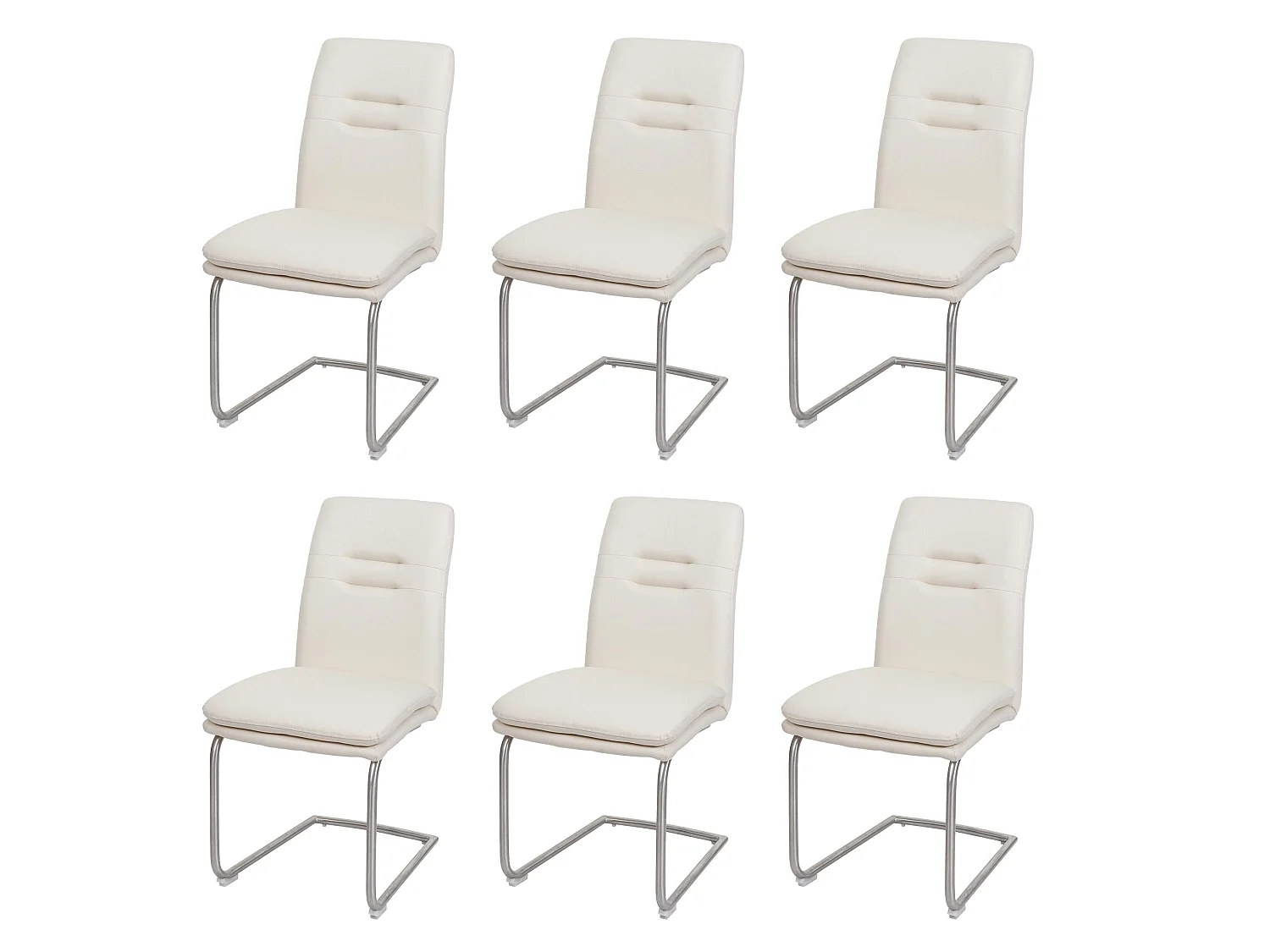 Silla de comedor MCW-H70 (juego de 6),  crema-beige