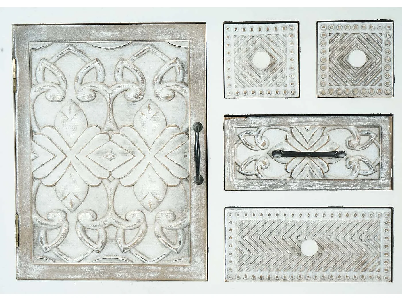 Kommode MCW-J48, Weiß-braun