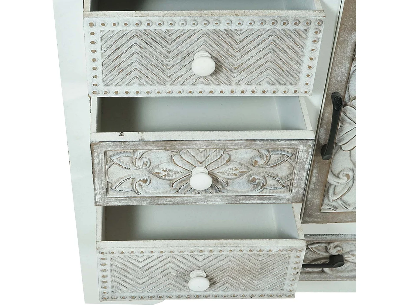 Kommode MCW-J48, Weiß-braun