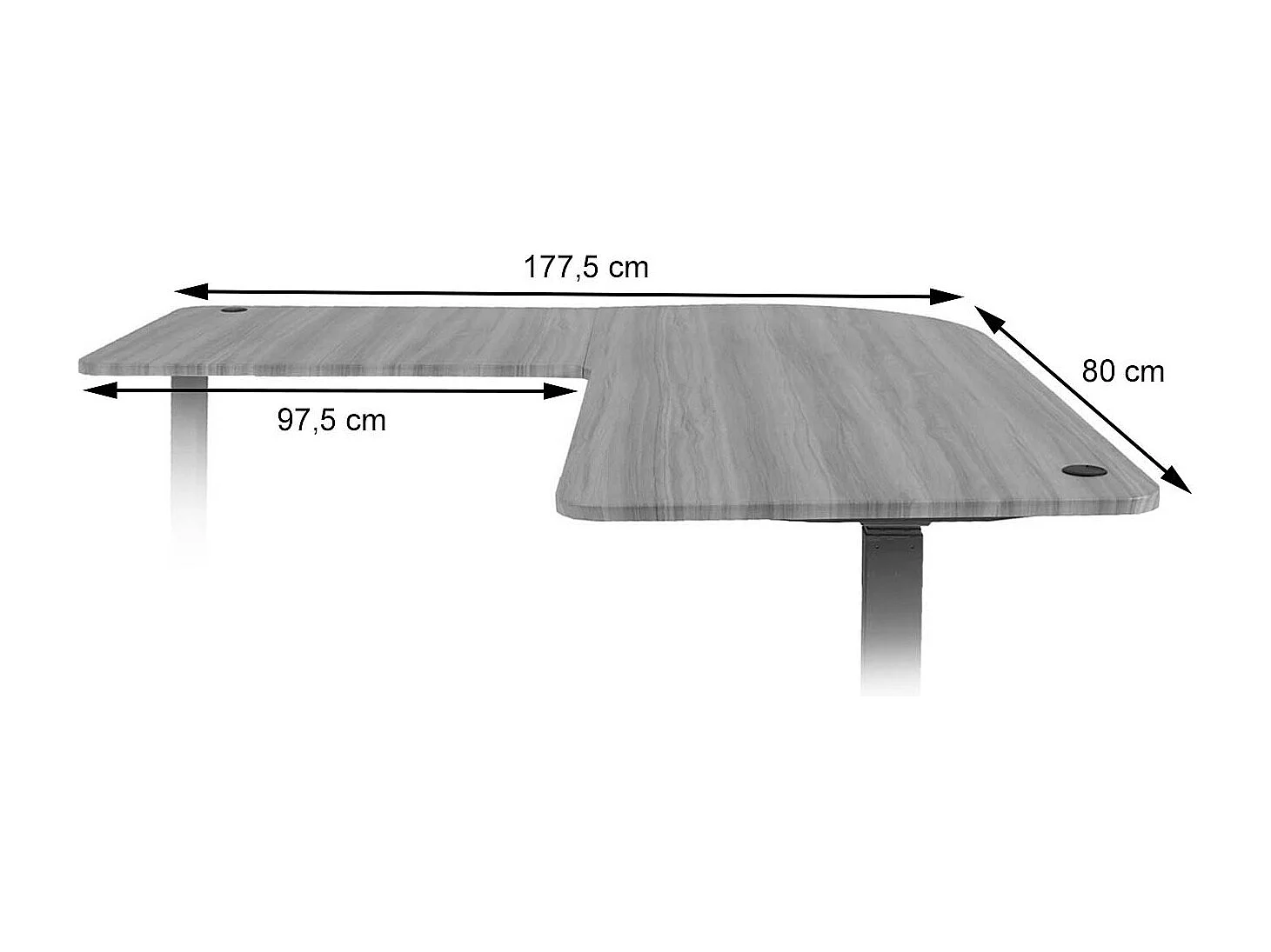 Blat MCW-D40 do biurka narożnego,  kolor dąb