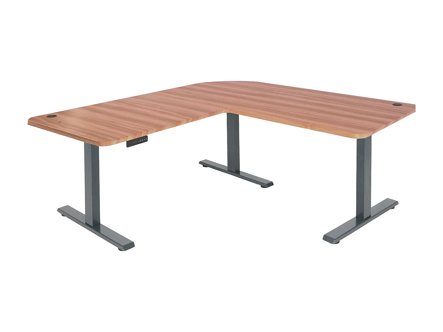 Eck-Schreibtisch MCW-D40, Eiche-Dekor, anthrazit-grau