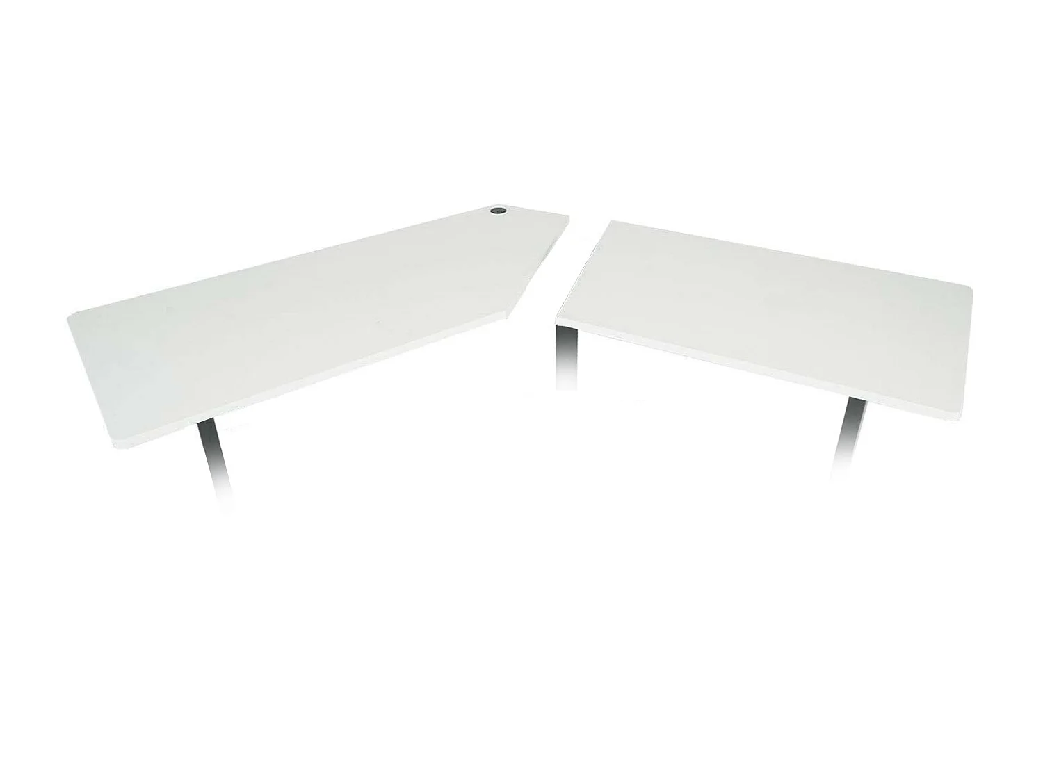 Eck-Schreibtischplatte MCW-D40, Weiß