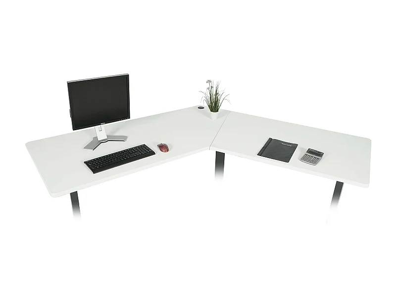 Eck-Schreibtischplatte MCW-D40, Weiß