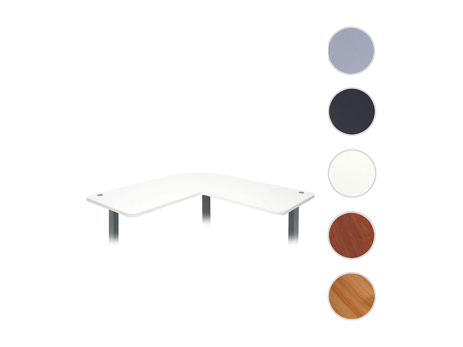 Blat MCW-D40 do biurka narożnego,  biały