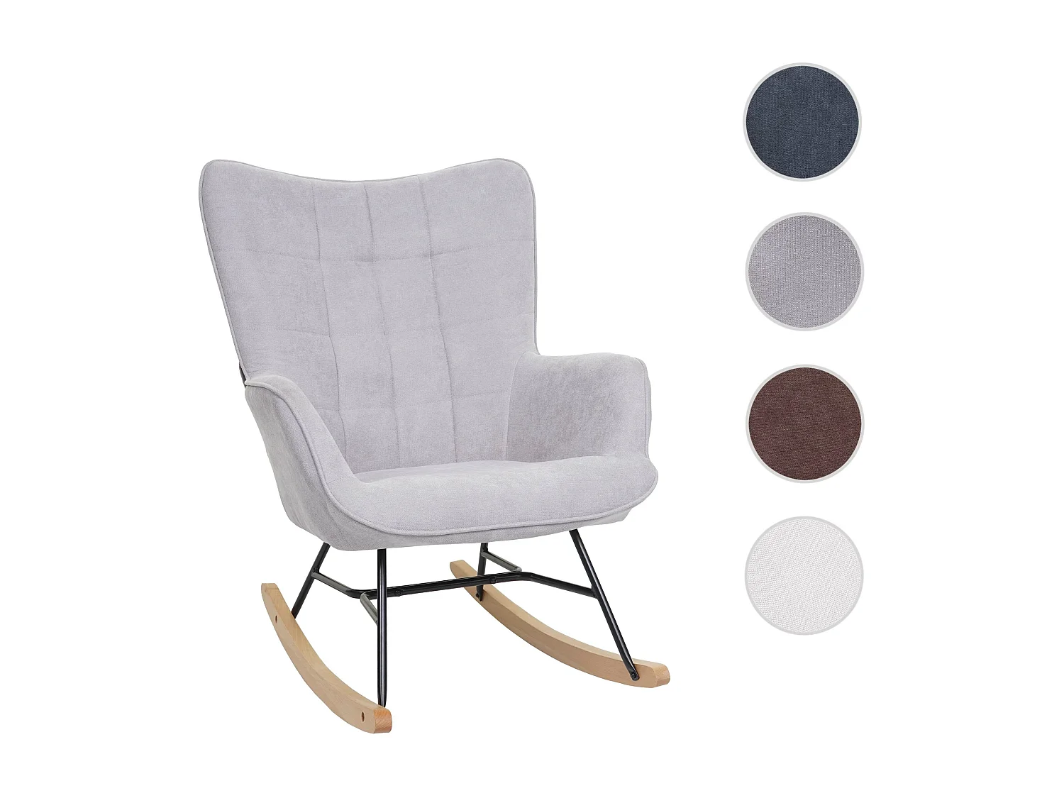 Fotel bujany MCW-K36,  szary