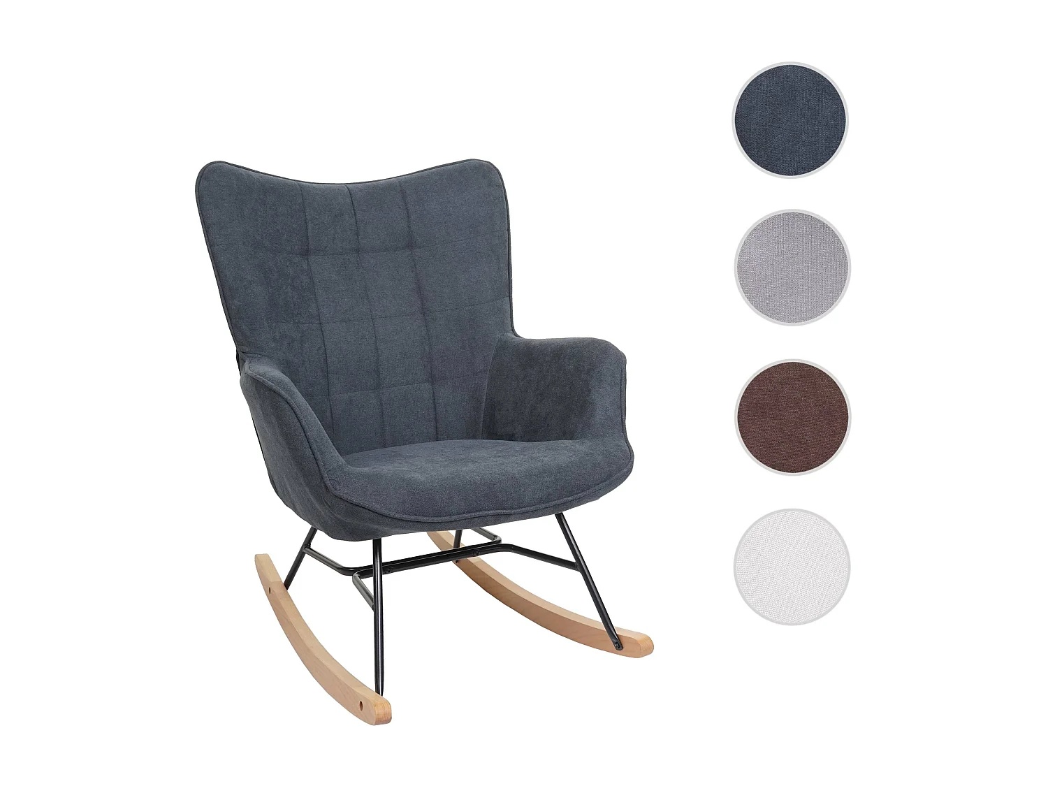 Fotel bujany MCW-K36,  antracyt