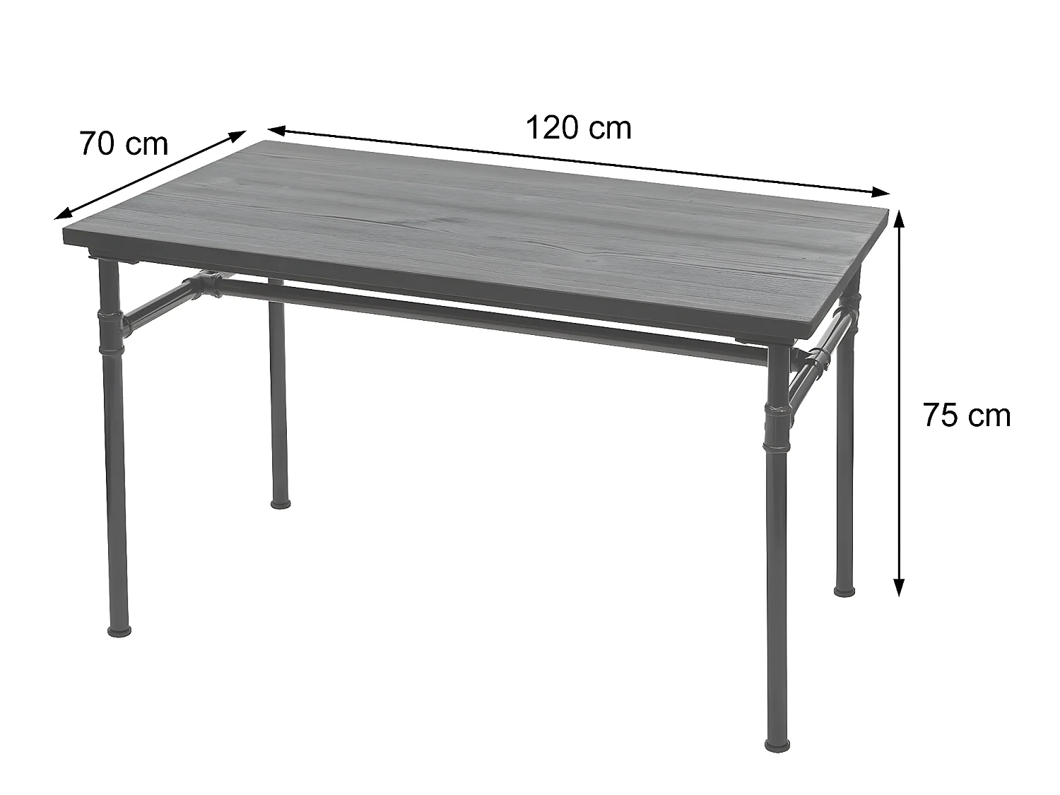 Esszimmer-Set MCW-H10 (5-teilig), Grau