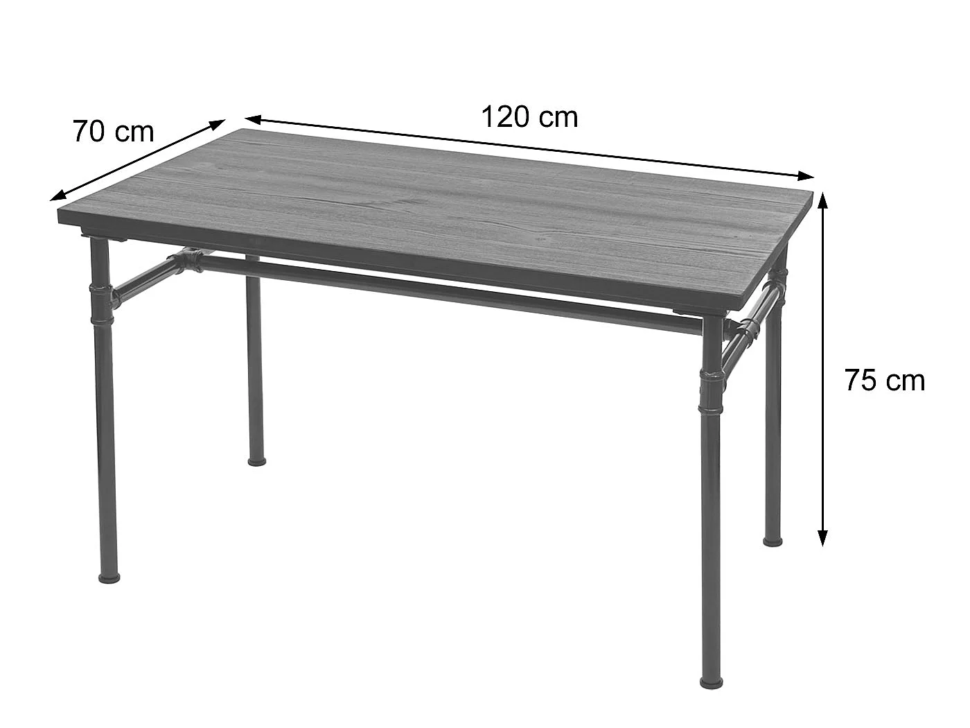 Spisestuesæt MCW-H10 (5-delt),  grå