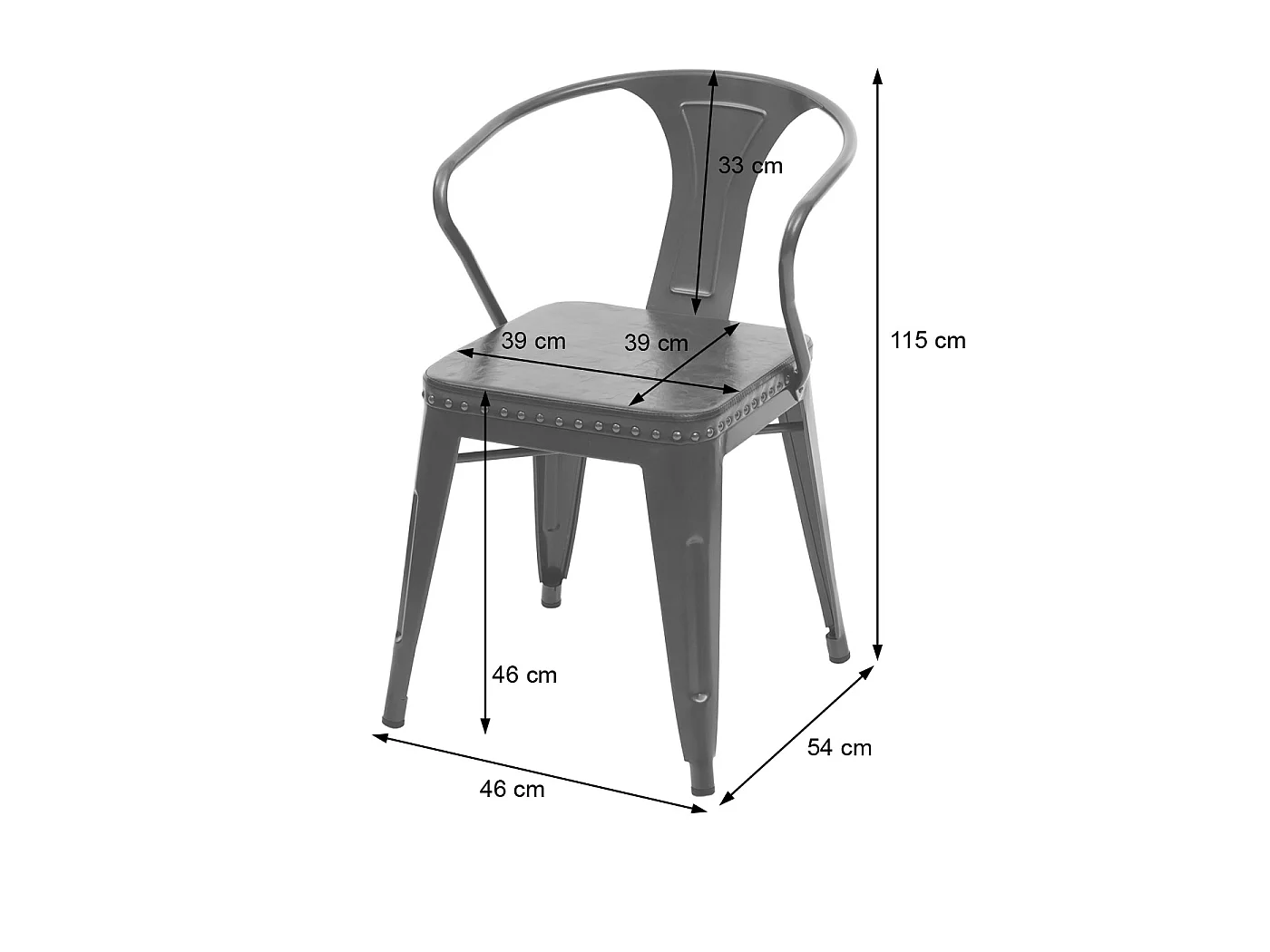 Spisestuesæt MCW-H10 (5-delt),  grå