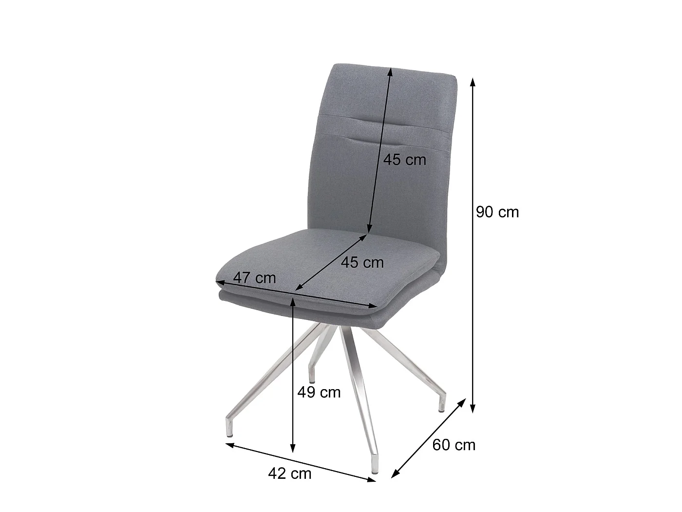 Esszimmer-Set MCW-H70, Dunkelgrau 180cm