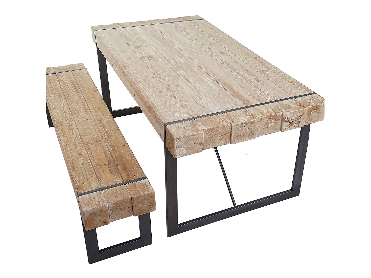 Eetkamergarnituur MCW-A15 (2-delig),  natuurlijke kleur 200cm